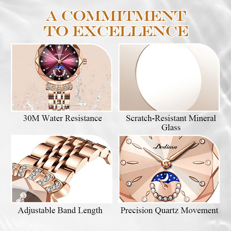 ⏳FLASH SALE! 50% OFF! 🔥Women's Fashionable Diamond Moon Star Watch
