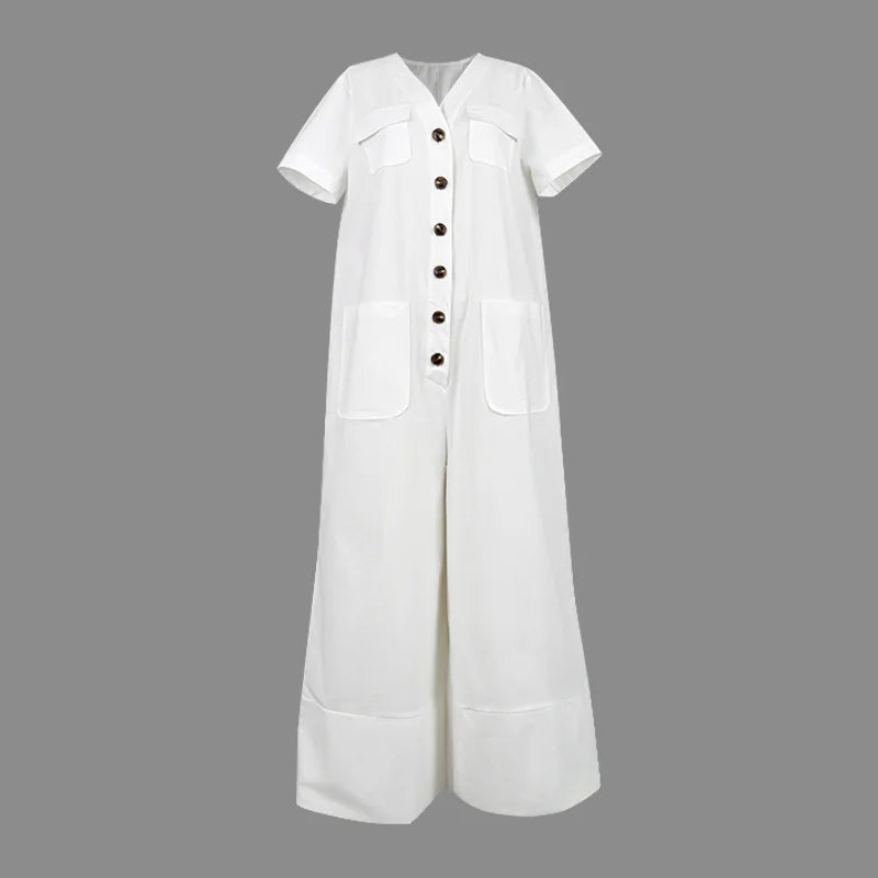 ⏳Time-limited Special⏰Women's Fashion V-Neck Loose Jumpsuit