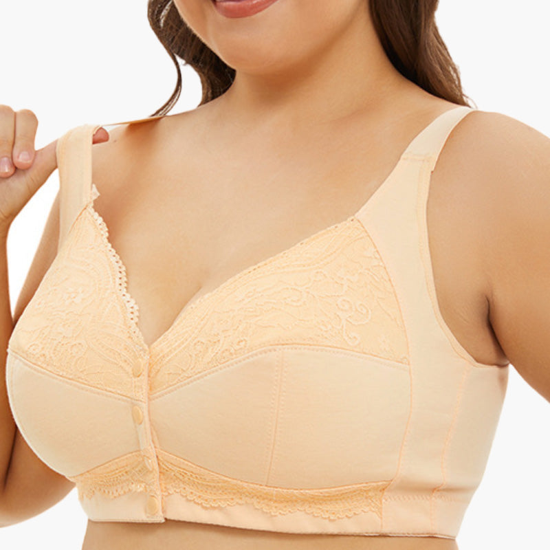 Women's Wirefree Full-Coverage Front-Closure Bra