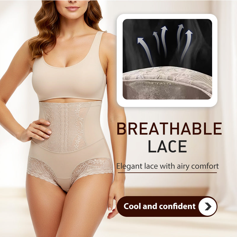Women’s Lace High-Waisted Tummy Control Butt Lifter Briefs