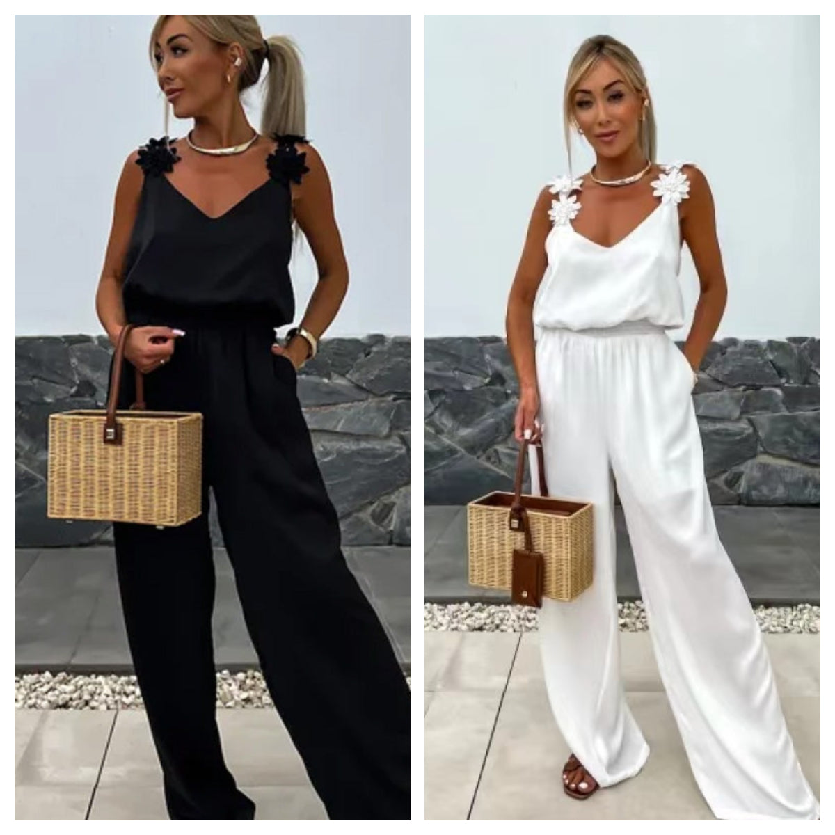 🔥Women's Sleeveless Wide Leg Jumpsuit