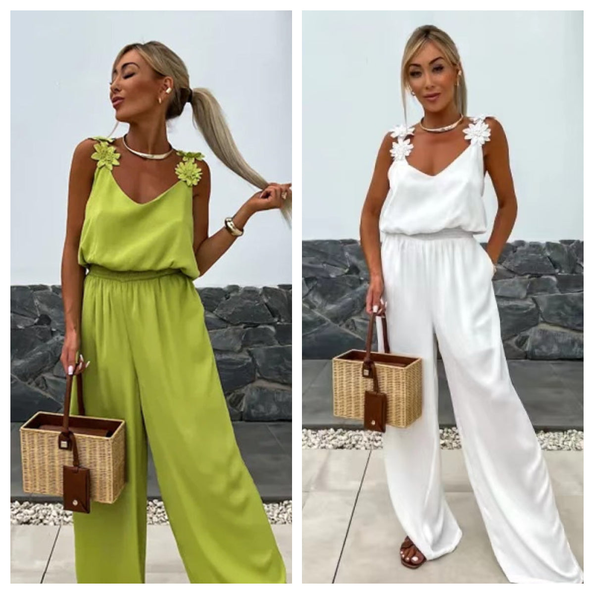 🔥Women's Sleeveless Wide Leg Jumpsuit