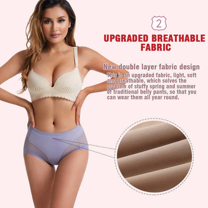 🎁(4 pieces) Buy 1 get 3 free ⏳High Waist Ice Silk Seamless Shaping Briefs