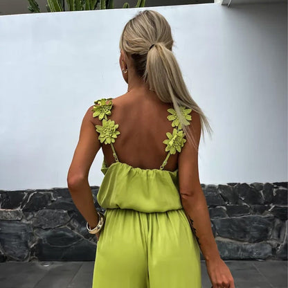 🔥Women's Sleeveless Wide Leg Jumpsuit