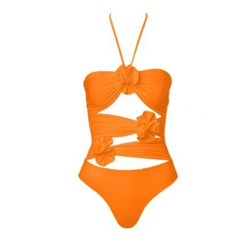 🔥Hot sale-50% Off🔥Women's Fashional Flower Prints One Piece Swimsuit and Skirt