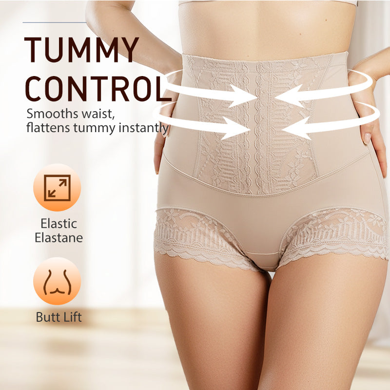 Women’s Lace High-Waisted Tummy Control Butt Lifter Briefs