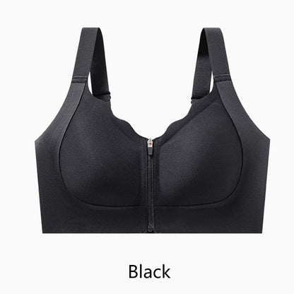Women's Comfortable Seamless Zip Front Closure Bra