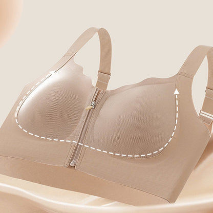 Women's Comfortable Seamless Zip Front Closure Bra