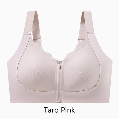 Women's Comfortable Seamless Zip Front Closure Bra