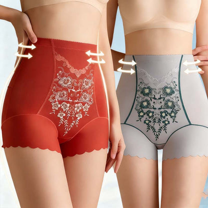 Women's Embroidered High-Waist Tummy Control Briefs