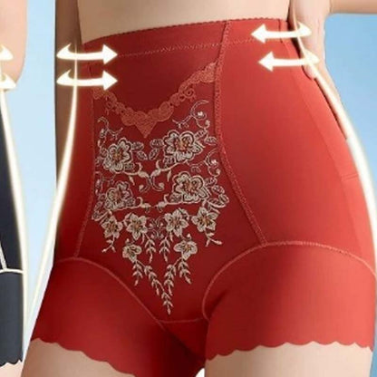 Women's Embroidered High-Waist Tummy Control Briefs